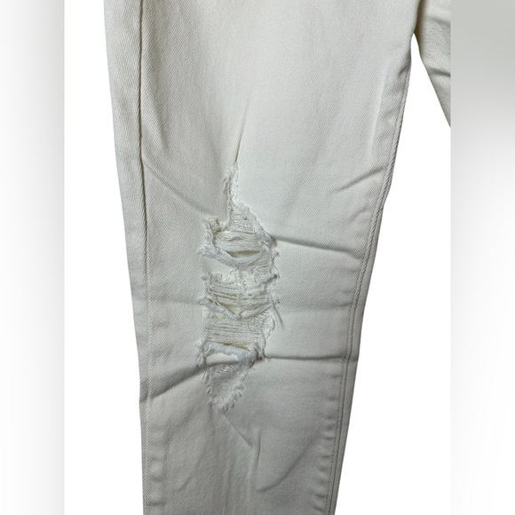 Rewash White Distressed Skinny Jeans Raw Hem Size 1/25 - Picture 4 of 10